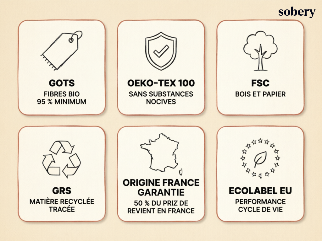 les 6 labels d'un goodies éco-responsable