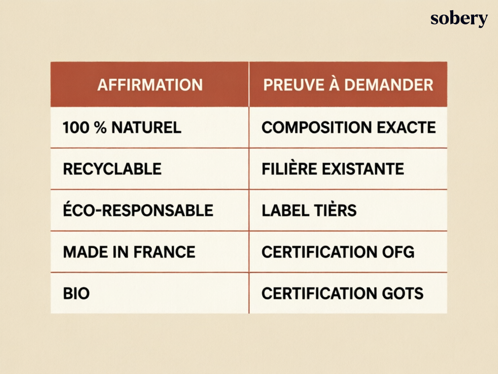 éviter le greenwashing dans les goodies : affirmations et preuves