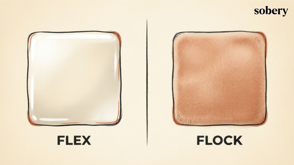 Comparaison flex et flock pour le flocage textile